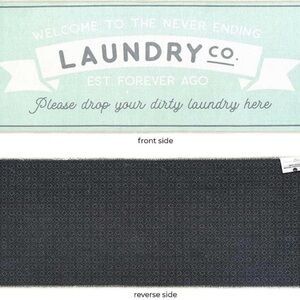 NWT Laundry By Shelli Segal Pastel Blue Laundry Mat Runner